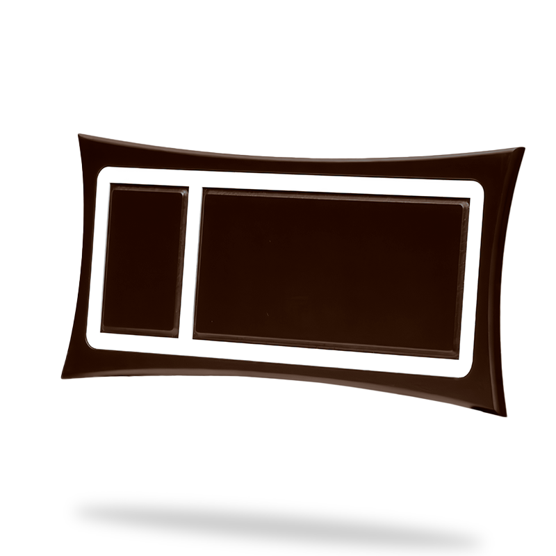 Marco curvo grande chocolate