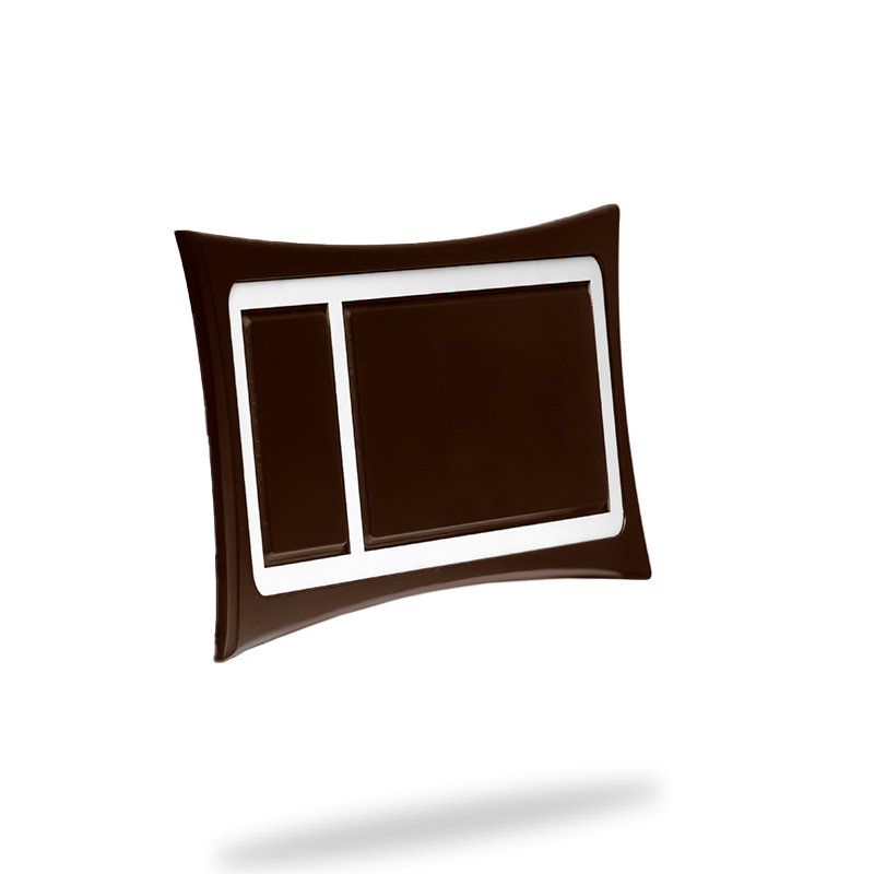 Marco curvo grande chocolate